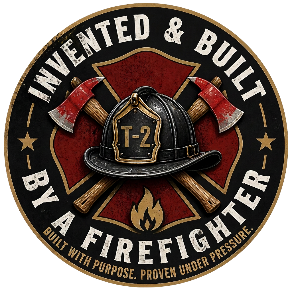 Invented and built by a firefighter badge